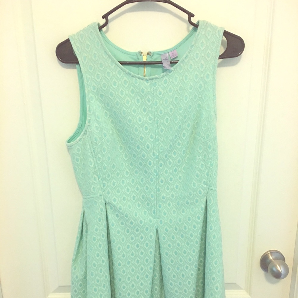 Mint textured summer dress